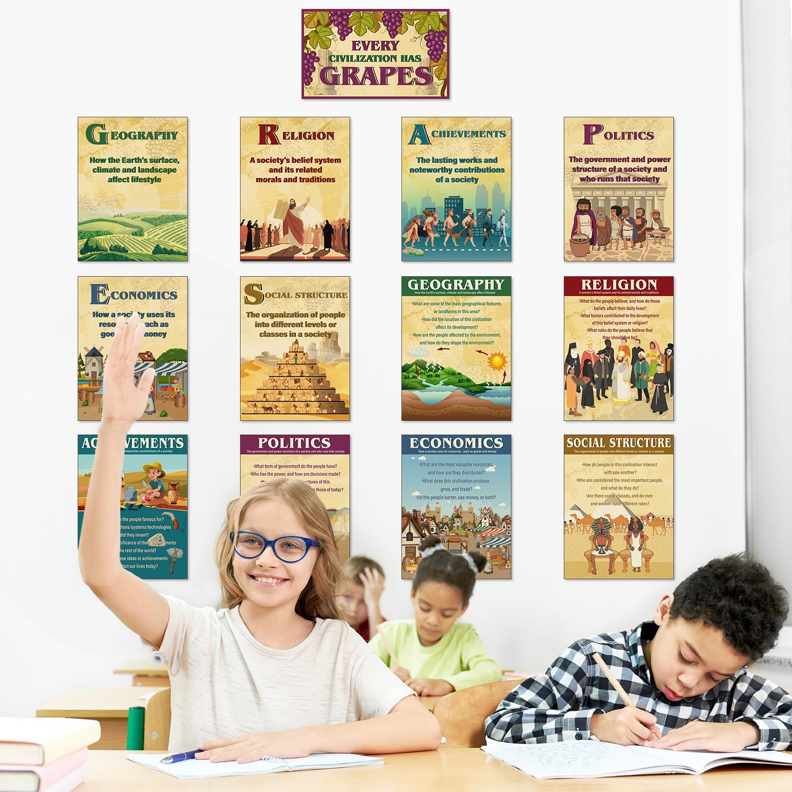 Snapklik.com : 13 Pcs Ancient History Classroom Decorations ...