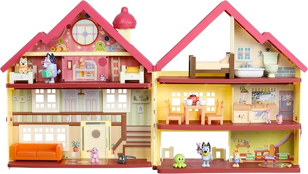 Bluey House Playset for Kids, XL Ultimate Interactive Lights and Sounds Playhouse Toys, Includes Dance Floor, Dollhouse,