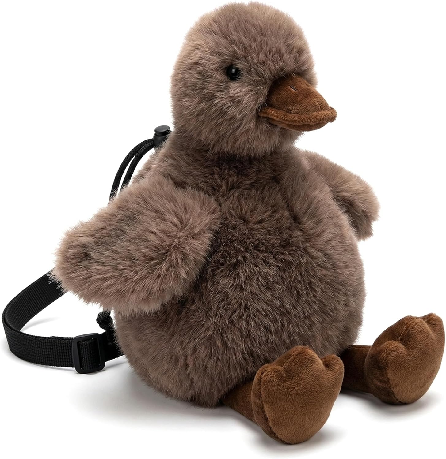 Duck Rock Climbing Chalk Bag, 10.6‘’Fun Plush Animal Chalk Pouch with Drawstring, Adjustable Waist Belt for Indoor Outdoor Bouldering Sport Climbing