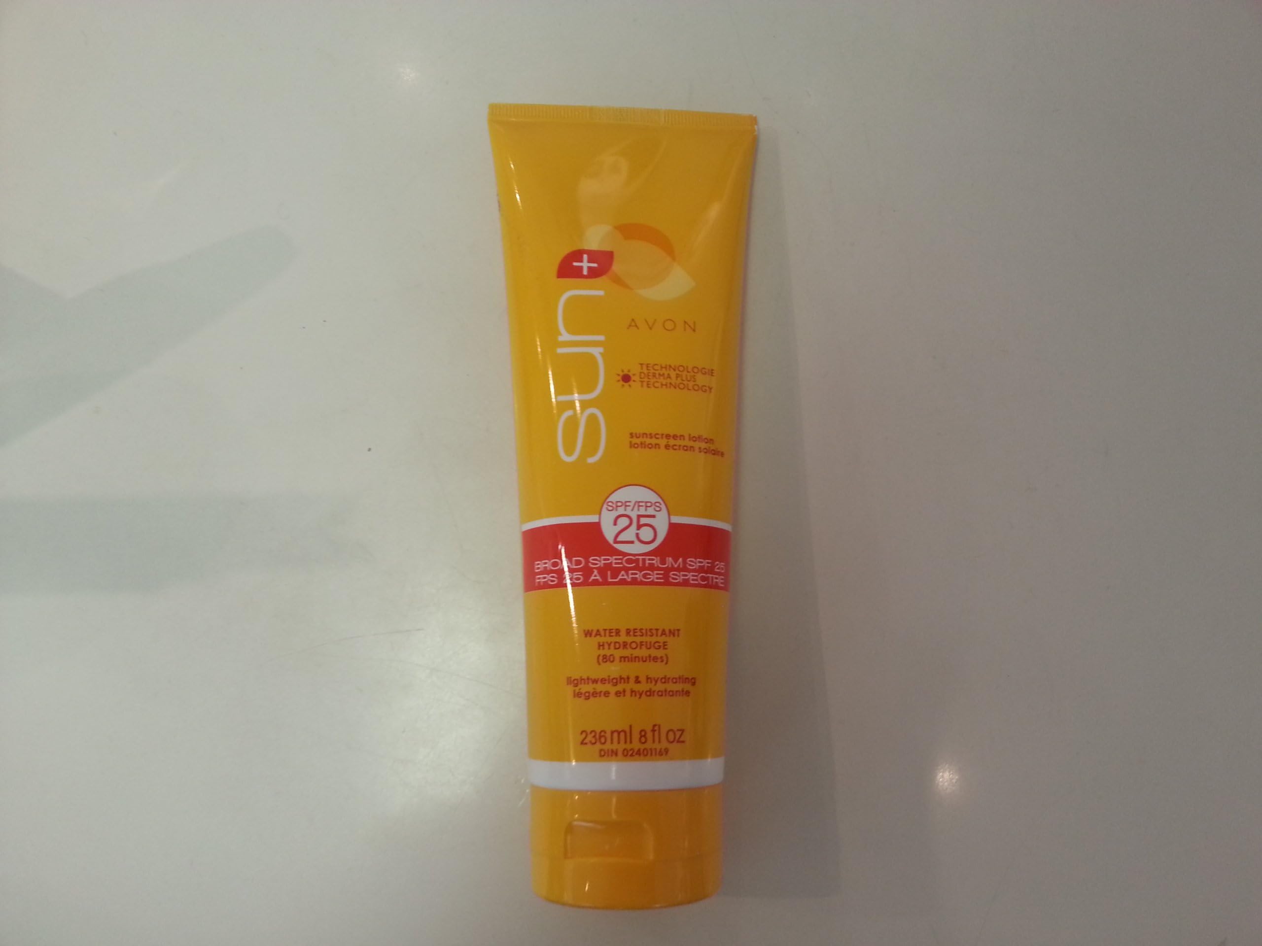 Avon Sun+ Sunscreen Lotion Braoad Spectrum SPF 25-8 Oz.