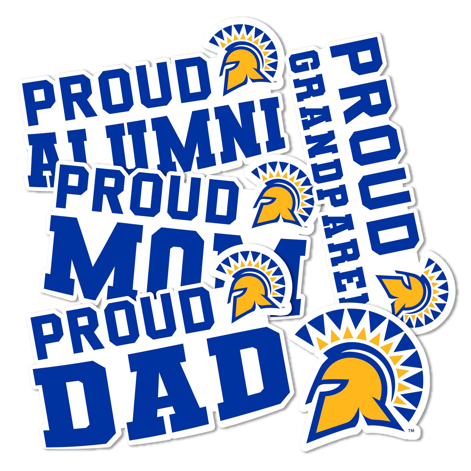 Autocollant famille SJSU Spartans l'idée cadeau parfaite pour les passionnés de l'université