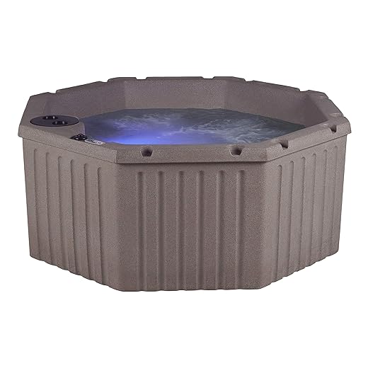 AquaLife Invi 5-Person Hot Tub – 11-Jet Plug-and-Play Spa with LED Lights, Includes Insulated Cover & GFCI Cord for Easy Setup