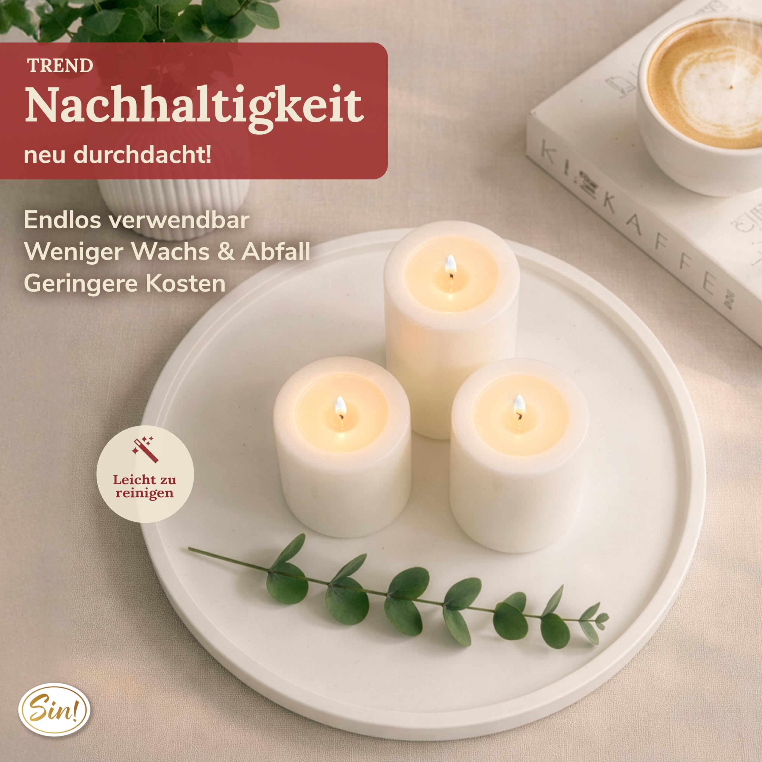 Clayre & Eef Theelichthouder 8x7 Cm Wit Glas Metaal Rond Waxinelichthouder Windlichthouder 3