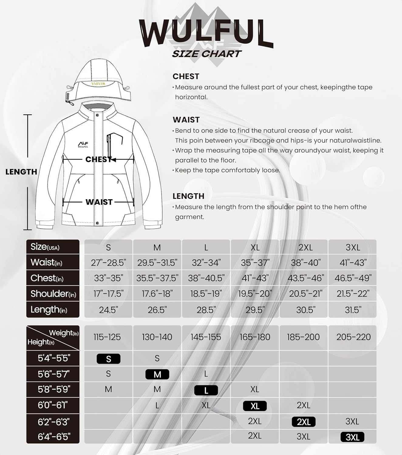 WULFUL Women’s Waterproof Snow Ski Jacket Mountain Windproof Winter Coat with Detachable Hood - Image 7