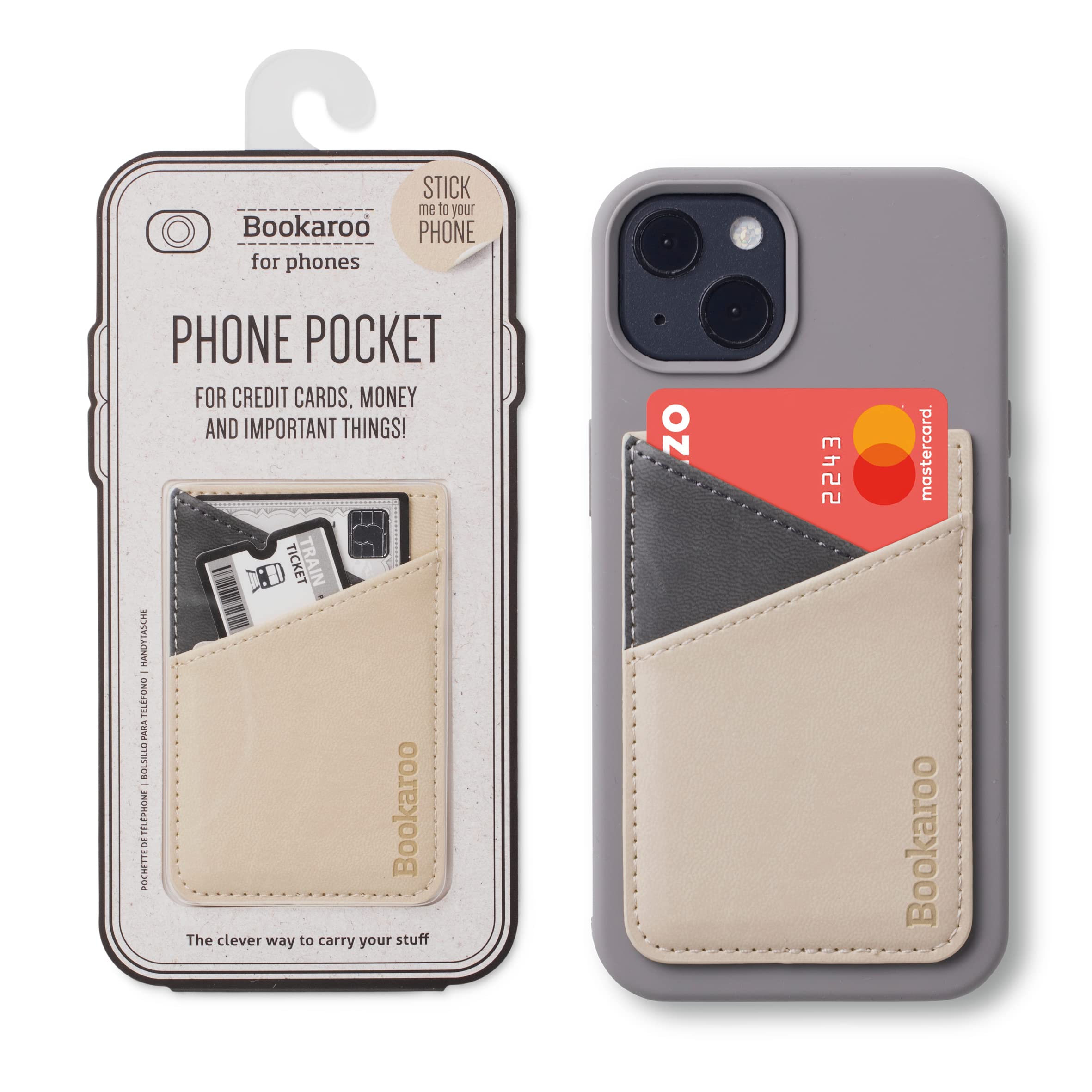 IF Bookaroo Phone Pocket - Cream