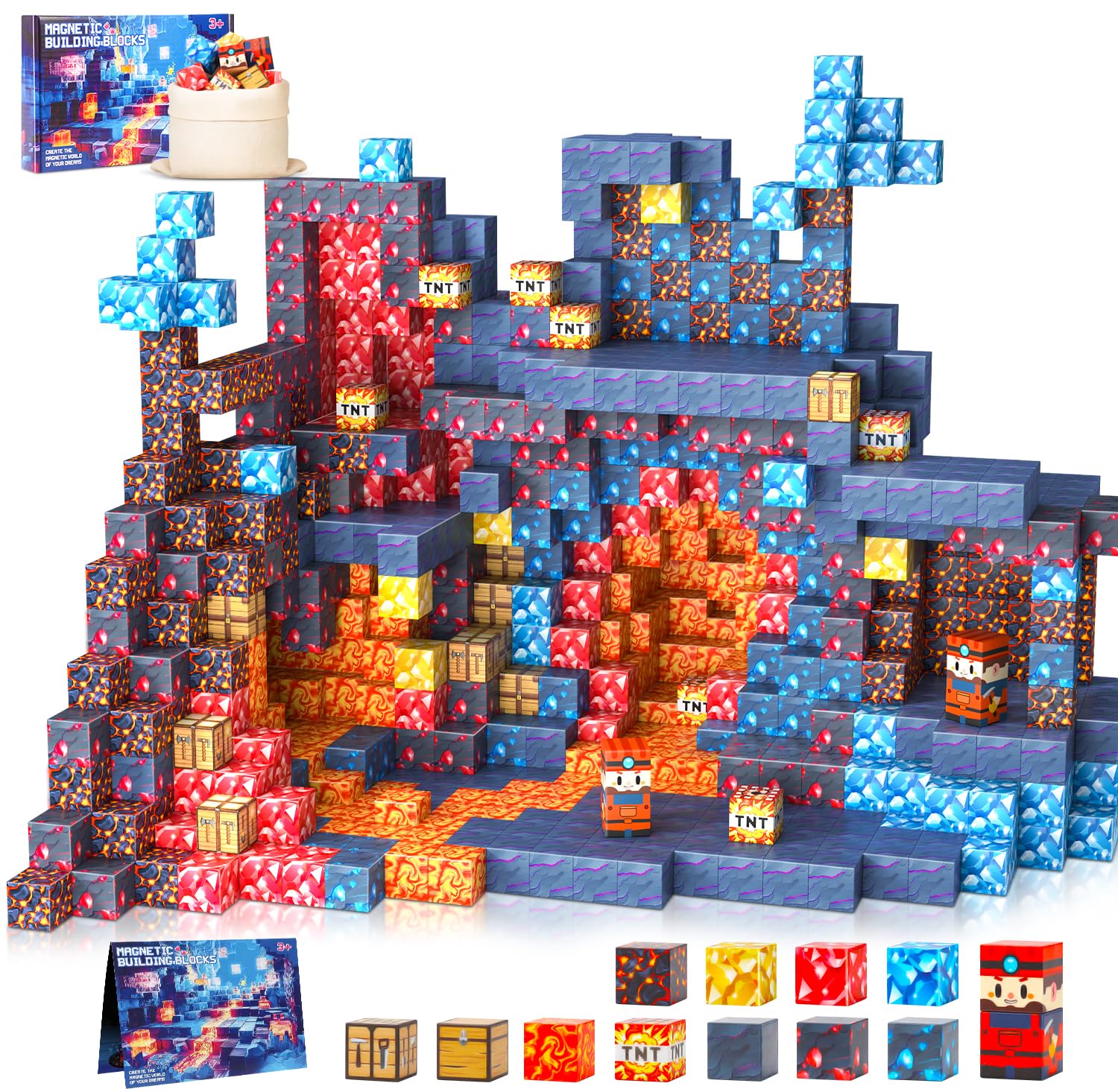 COOLJOYA Magnetic Blocks, Magnetic Building Blocks for Kids Boys Girls Aged 3 4 5 6 7 8 Years Old