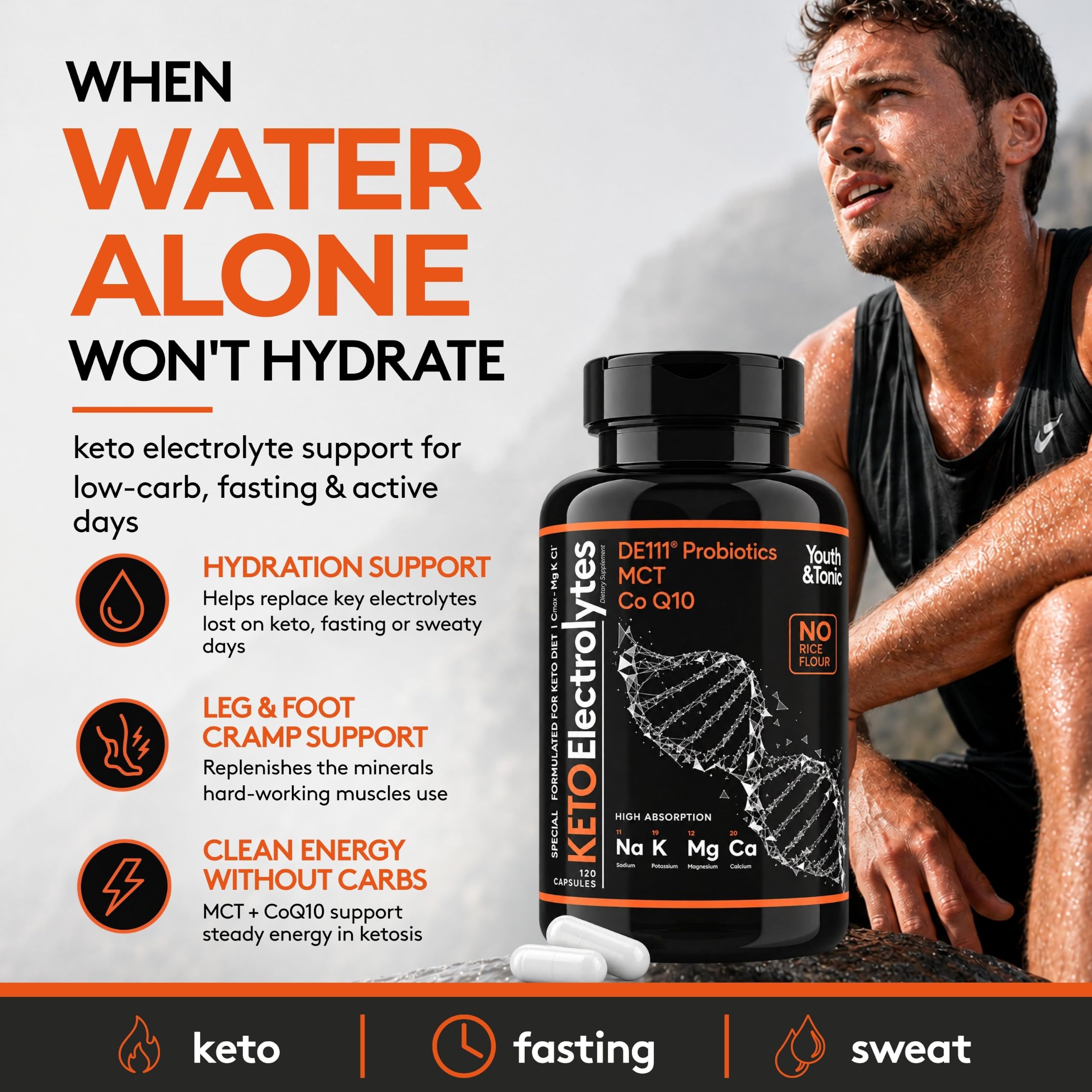 Youth & Tonic MCT Keto Electrolyte Pills, Fasting Electrolytes & Salts — Amazon image 4