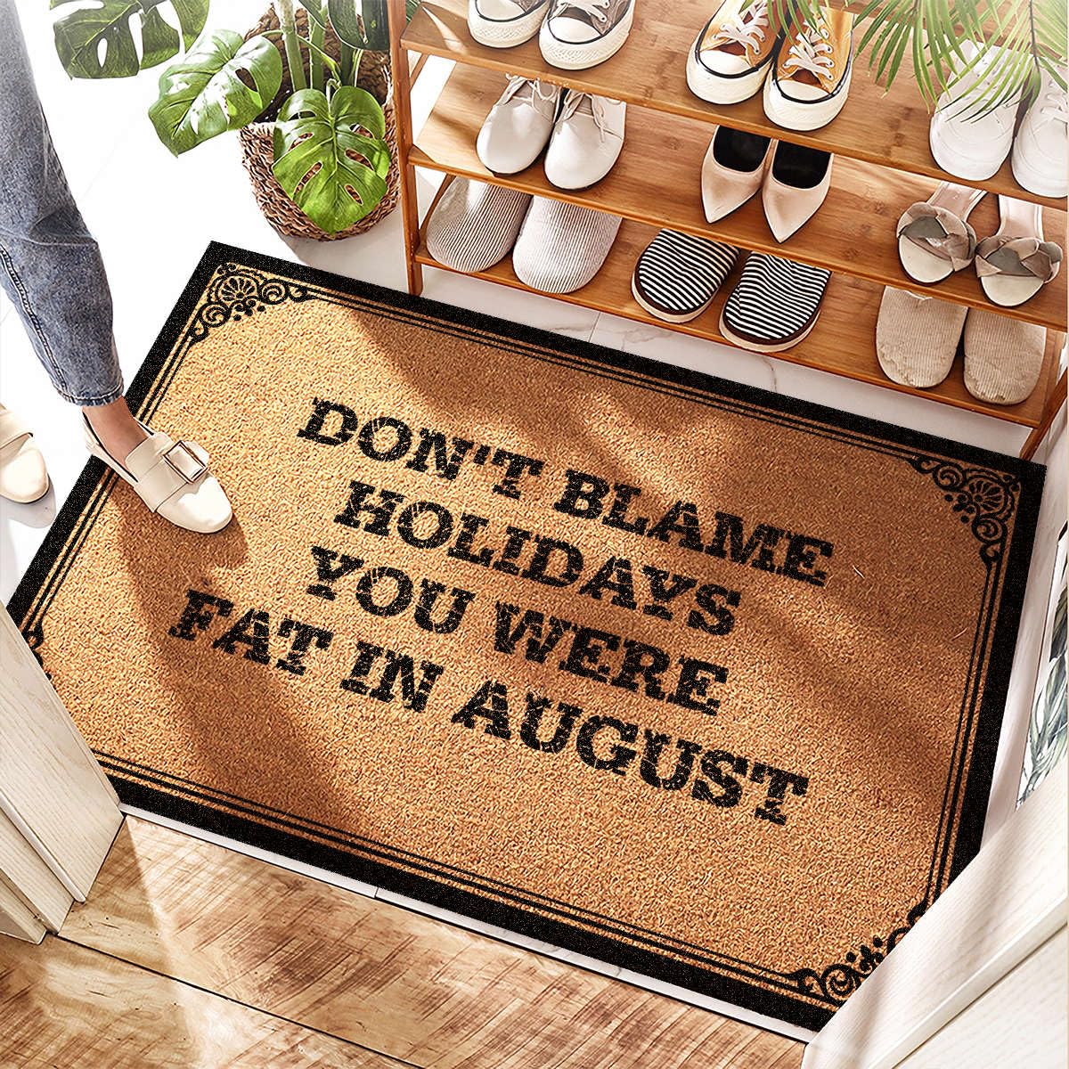Paillasson en plastique Don't Blame Holidays tapis de porte entrée extérieure 50x80