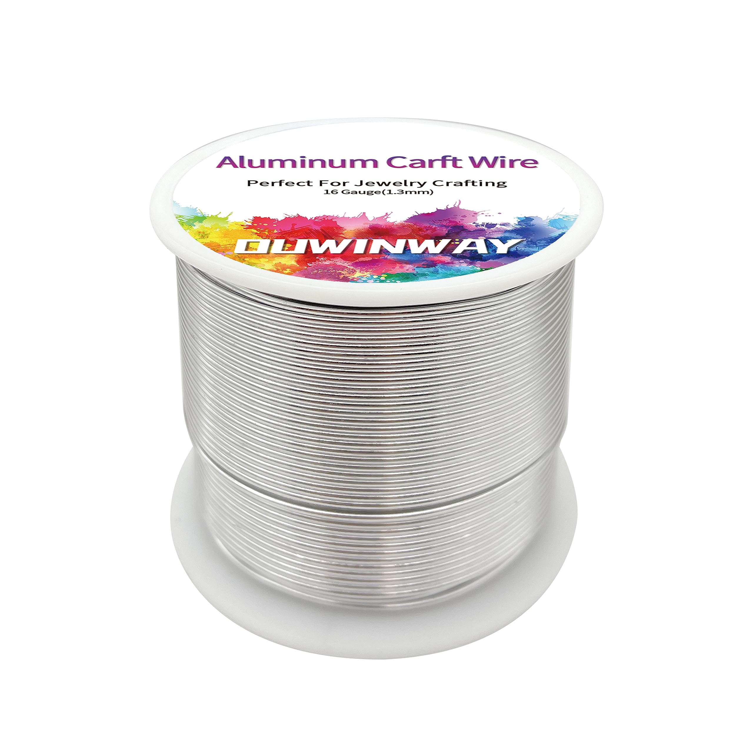 Photo 1 of 16Gauge Silver Aluminum Crafts Wire 154FT, for Jewelry Crafting, Gemstone Metal Coiling, Sculpting, Armature, Jewelry Making Beading Floral Soft DIY Metal Craft Art Wires Colored and Soft
