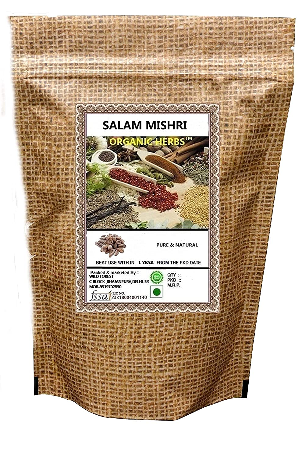 Admart Organic Herbs Salam MISHRI/SALAB MISHRI/POLYGONATUM VERTICILLATUM 50 GM