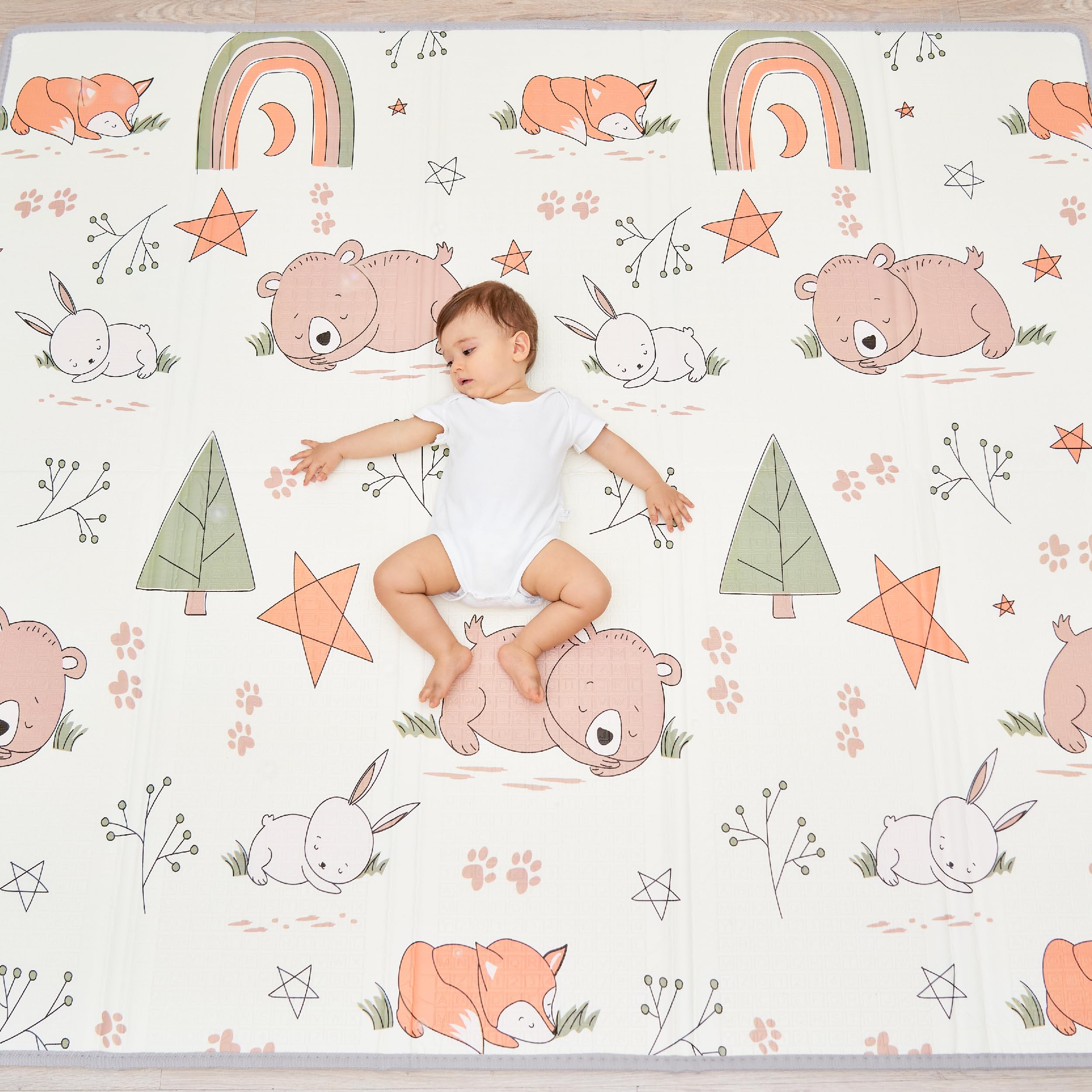 SUPERBE BEBE Tappeto Per Bambini e Neonati Reversibile e Non Tossico, Pieghevole e Impermeabile in Schiuma Per Bimbi. Per la Camera del Bambino o della Bambina. Grande Formato Regalo Bambino
