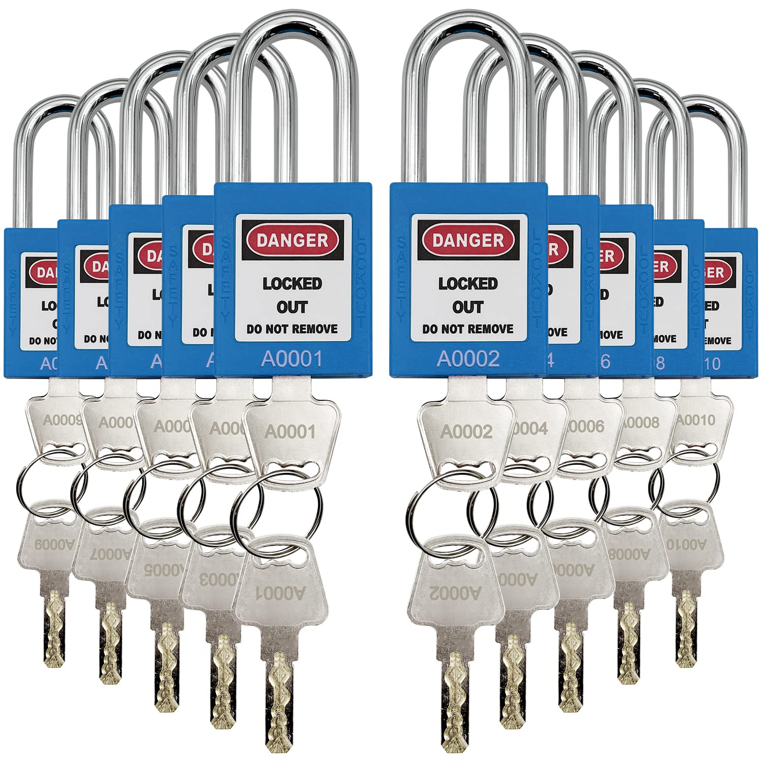 Snapklik.com : SAFBY 10 Keyed Different Lockout Tagout Lock - Loto Safe ...