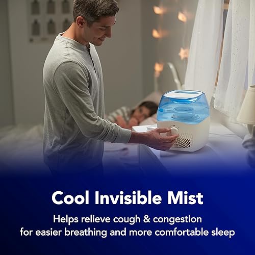 Miniatura 3 de Vicks Humidificador de niebla fría filtrada, habitación media, tanque de 1.1 galones, humidificador para habitaciones de bebés y niños, dormitorios