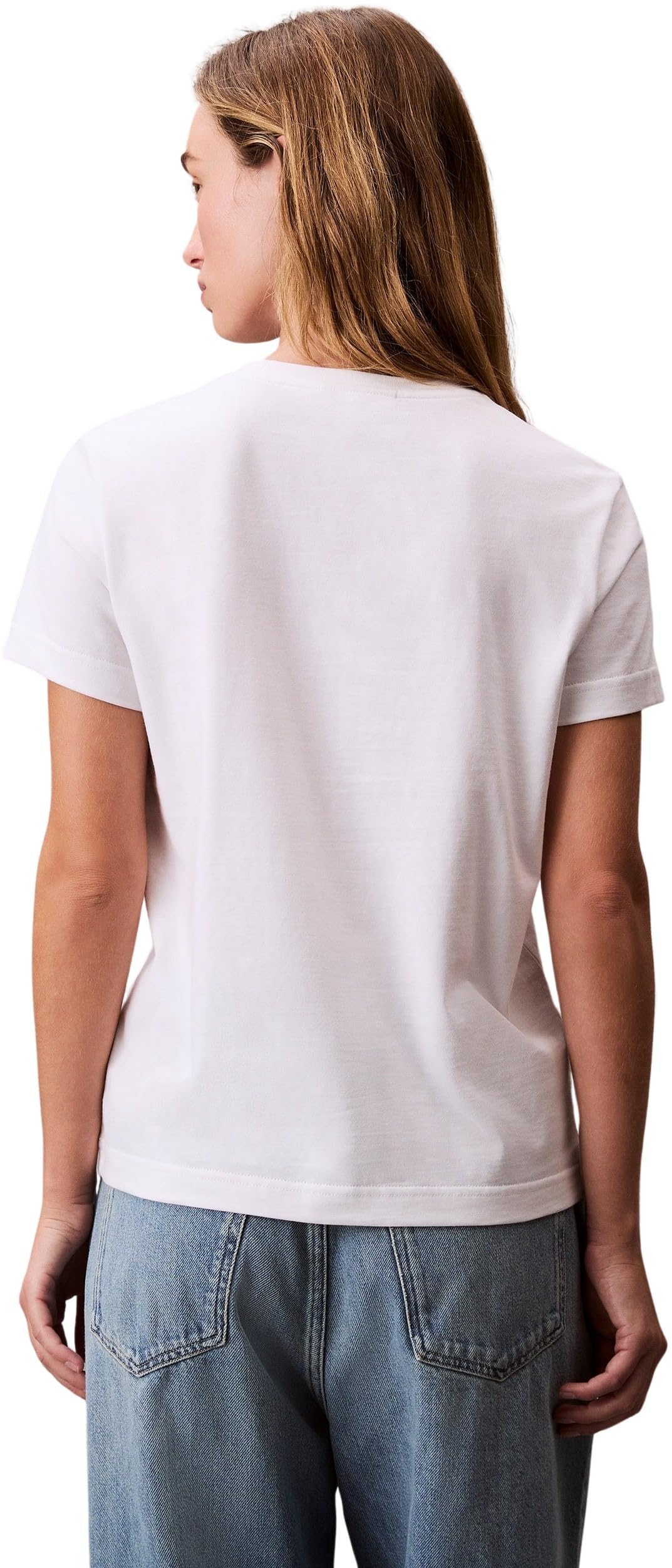 Calvin Klein Camiseta de Manga Corta Mujer Archive Jersey tee con Cuello Redondo