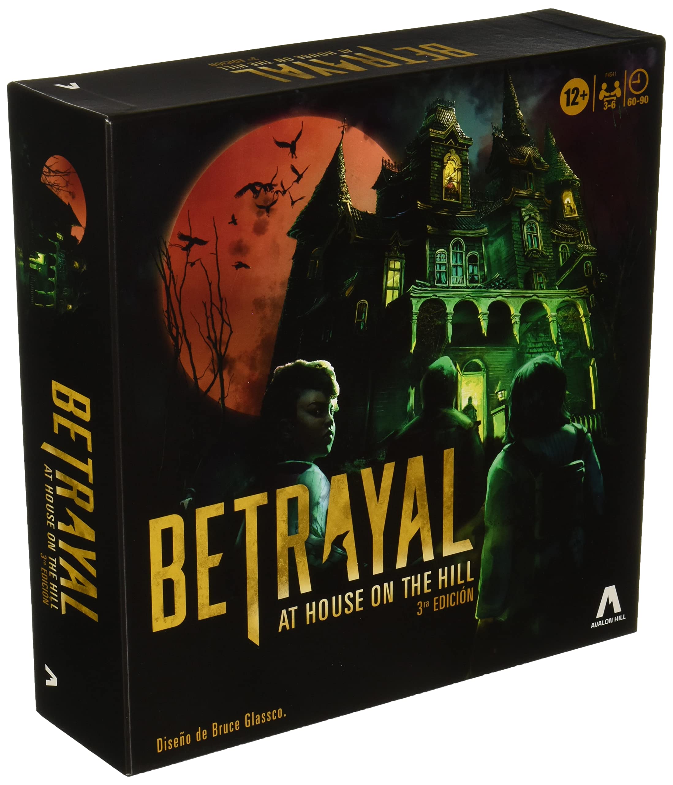 Avalon Hill Betrayal at House on the Hill, 3. edycja kooperacyjnej gry planszowej, wiek: od 12 lat, dla od 3 do 6 graczy
