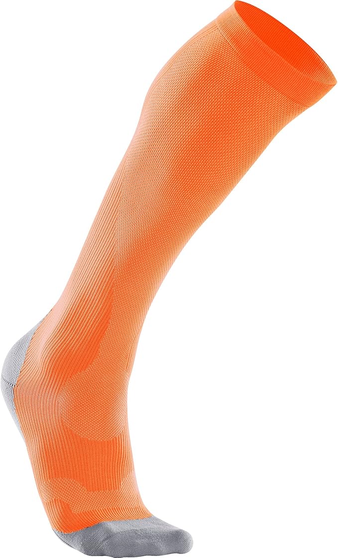 2XU Women's Performance Compression Run Sock, Fluorescence