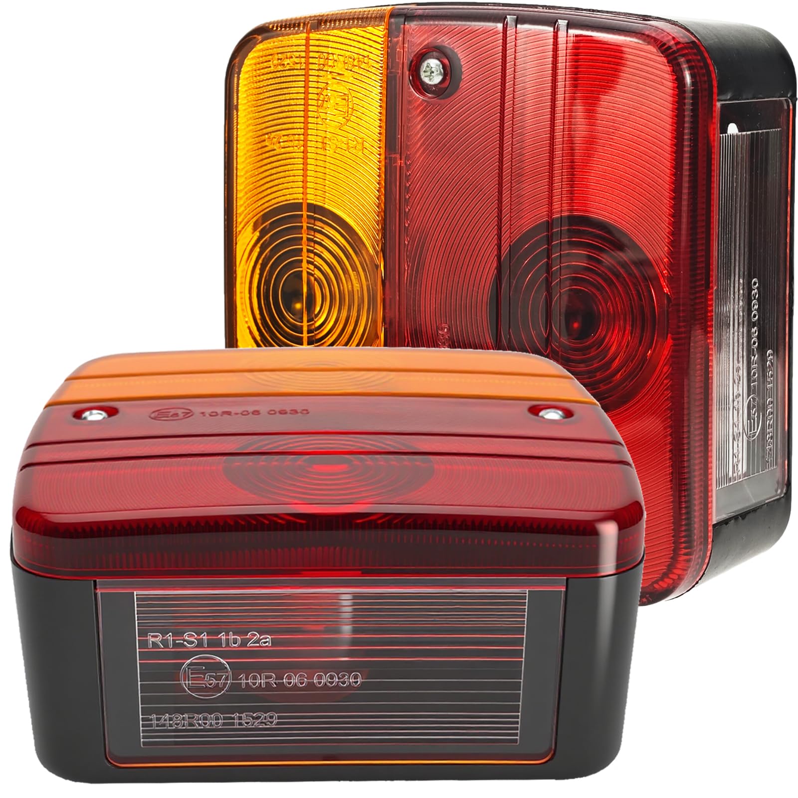 CXTM Anhänger Rückleuchten 12V Universelle Wasserdichte Rücklicht Anhänger für PKW, LKW, Wohnwagen und Nutzfahrzeuge (2Pcs Rückleuchten)