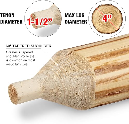 Miniatura 3 de Lumberjack Tools Cortador de espiga de registro comercial de 1-12" (TAC1500)