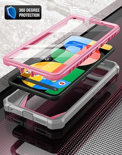 Miniatura 9 de Poetic Guardian Series - Funda diseñada para Google Pixel 5A 5G, híbrida de cuerpo completo, a prueba de golpes, con protector de pantalla