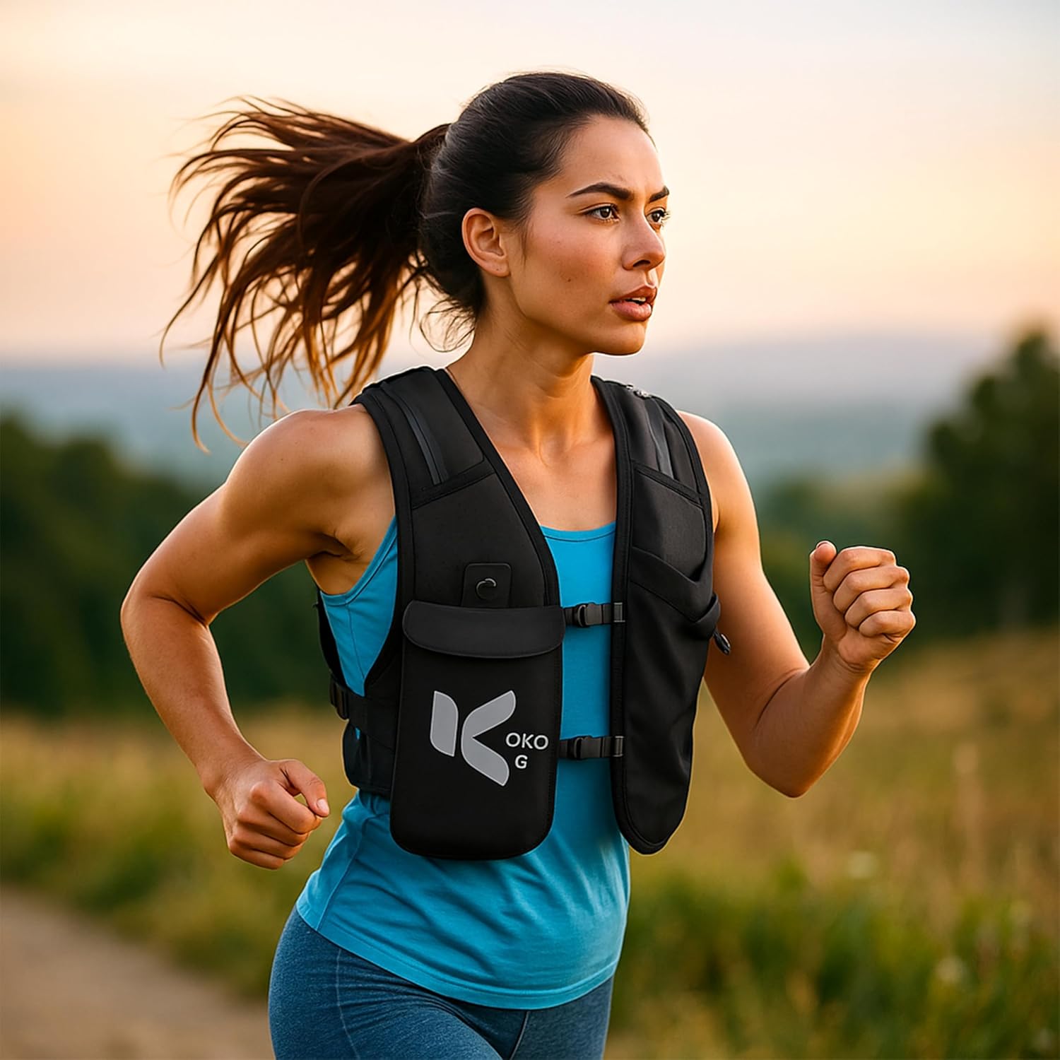 Ultra-Light Running Vest with Water Bottle – Breathable Hydration Pack with Adjustable Fit, Reflective Strips & Multi-Pocket Storage for Trail Running, Hiking, Cycling & Outdoor Adventures - Image 7