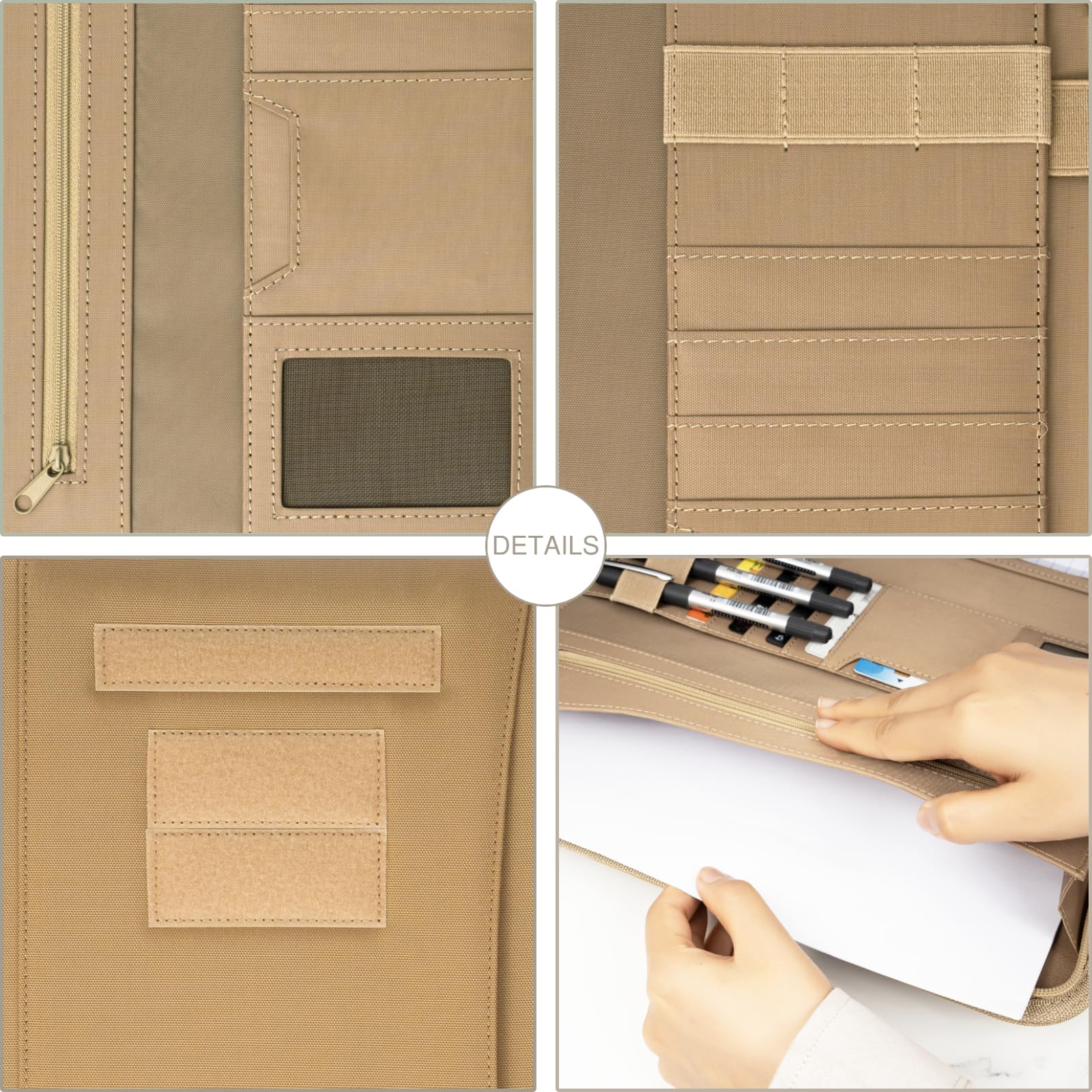Army OCP Militär-Notizbuch, Ordner mit Reißverschluss, Padfolio-Organizer und taktischem Einband für A4-Ordner, großer Planer für Herren (A4, mehrfarbig Army OCP Militär-Notizbuch, Ordner mit Reißverschluss, Padfolio-Organizer und taktischem Einband für A4-Ordner, großer Planer für Herren (A4, mehrfarbig