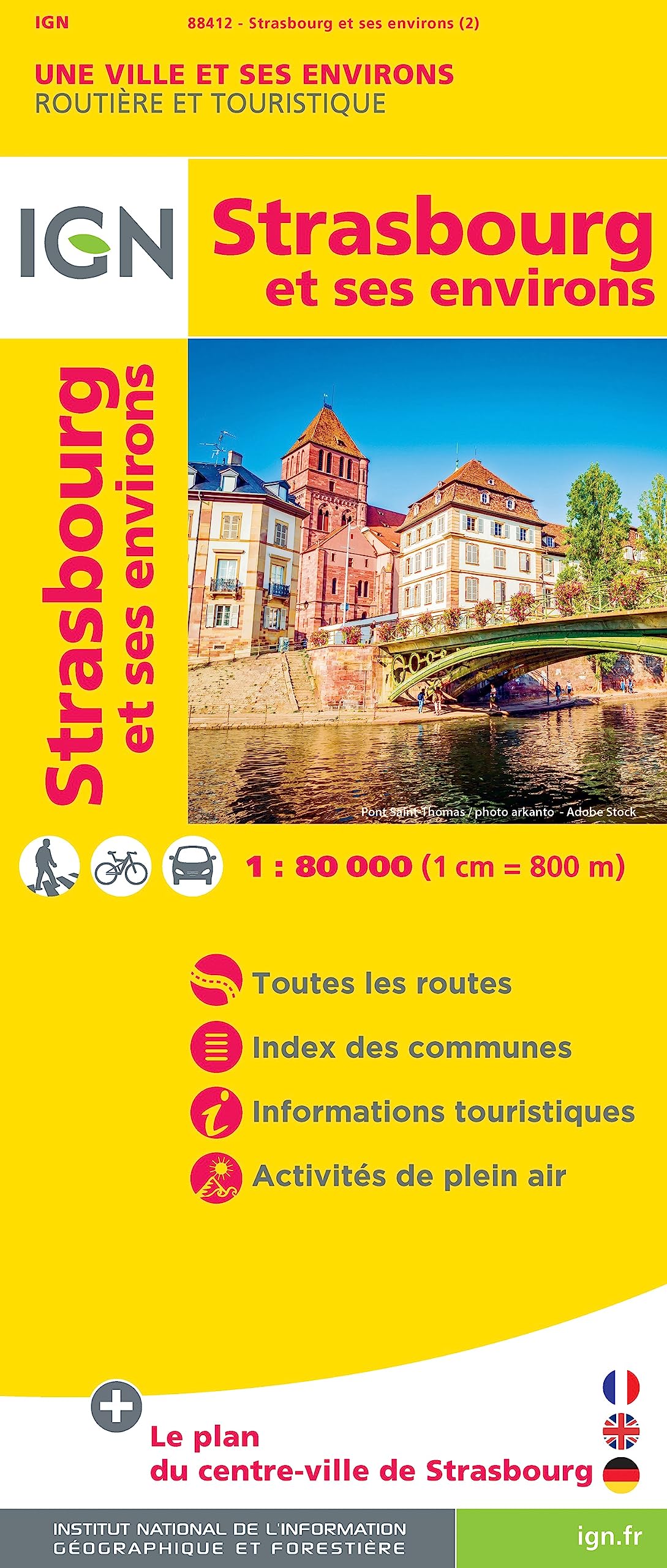Strasbourg & Surround Road Map 1:80K (French Edition)