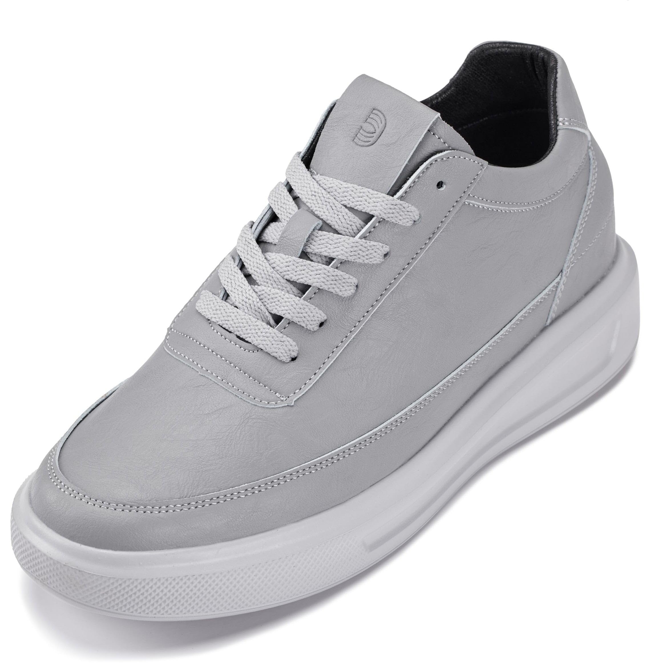 CALTO Herren Unsichtbare Höhenerhöhung Aufzug Schuhe - Ultra Leicht Schnürschuh Gestrickt Sportlich Walker - 7,1 cm größer