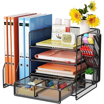 Desk Organiser with File Holder - 5-Tier