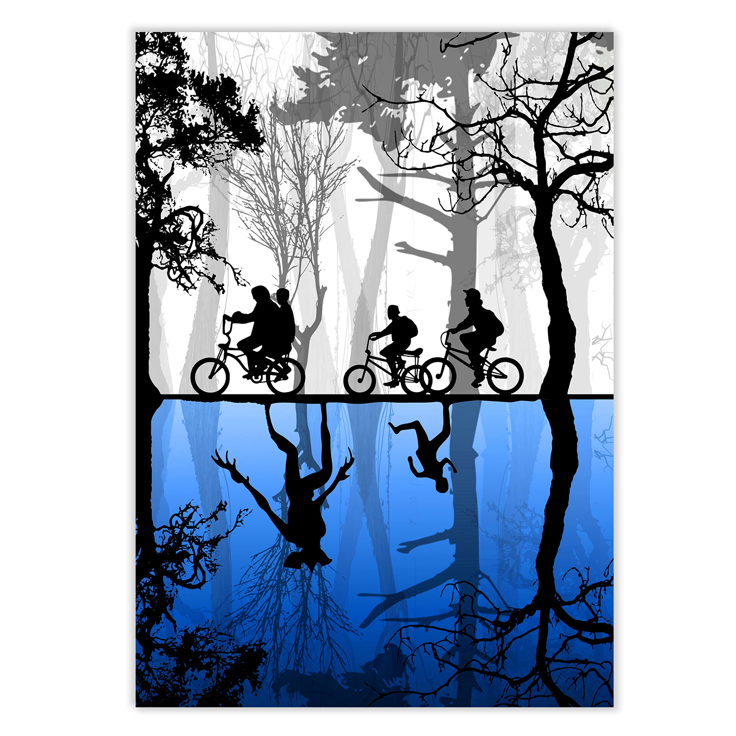 The Upside Down Poster - Alternative Stranger Things Fan Art Print - Stranger Things TV Show Minimalist TV Print - Cotton Paper