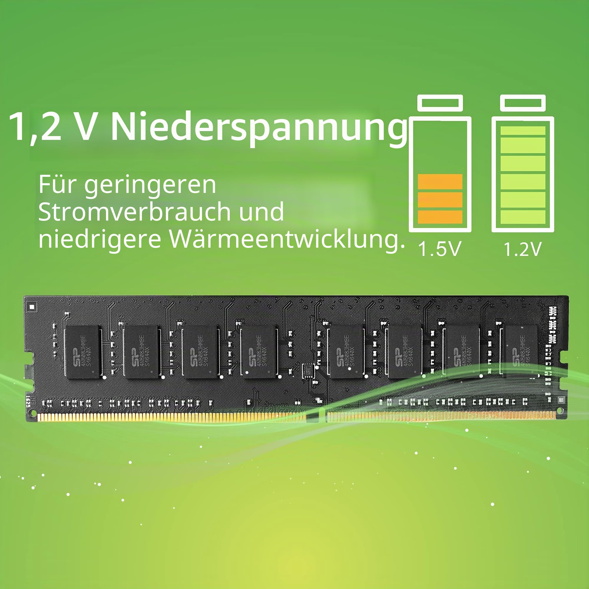 Silicon Power DDR4 16GB Kit (2x8GB) 3200MHz (PC4-25600) CL22 UDIMM 288pin Desktop Computer Speicher SP016GBLFU320B22
