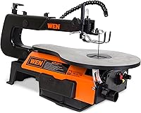 WEN 3921 16-Inch Variable Speed Scroll Saw with Two-Direction Blades, Work Light & 45° Bevel Table