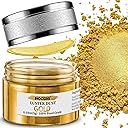 INOCERIS Edible Luster Dust, 5 Grams Food Grade Gold Cake Dust Shimmer Metallic Gold Food Coloring Powder for Cake Decorating, Baking, Fondant, Chocolate, Candy, Drinks, Cookies