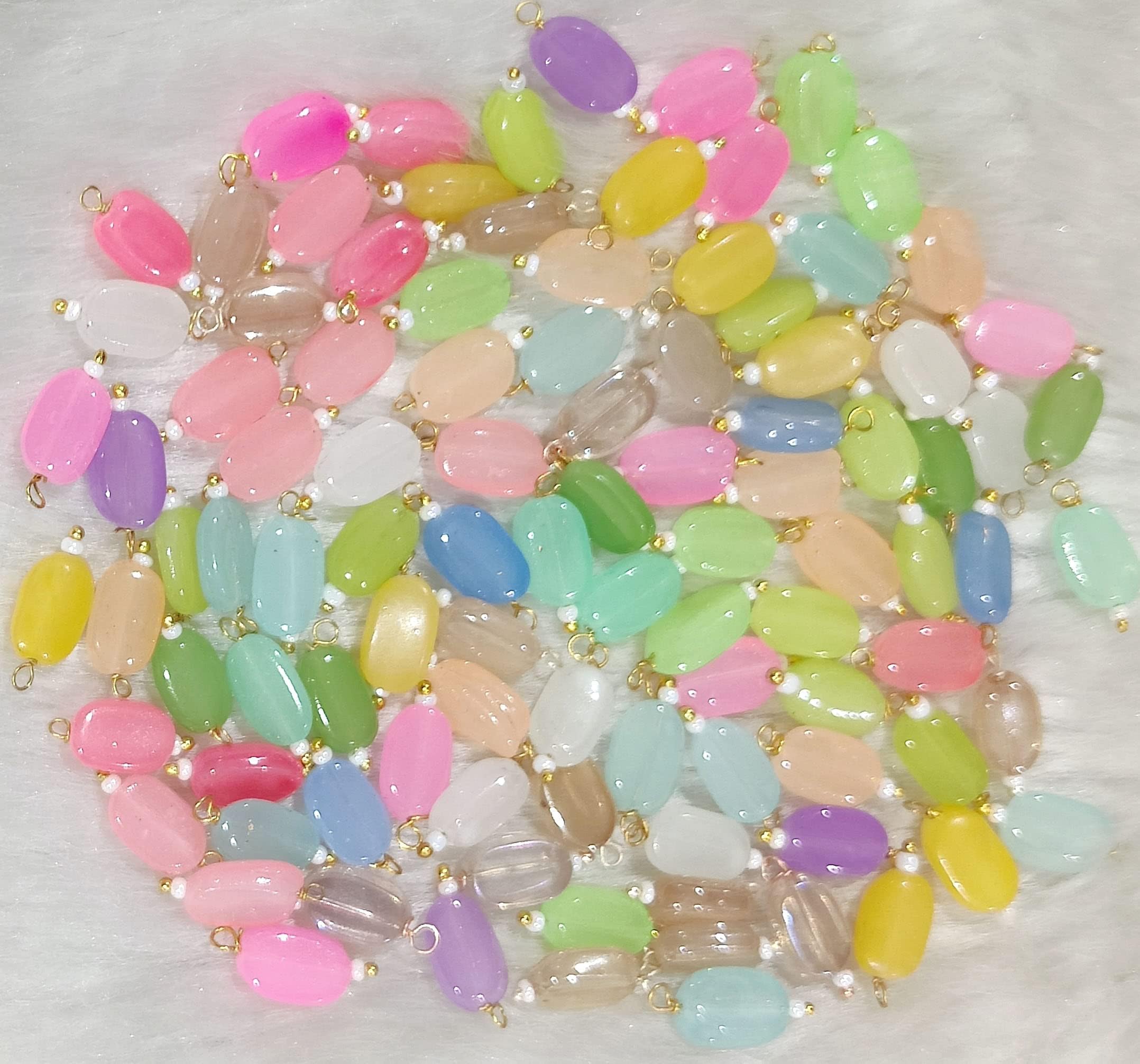 Beads & Crafts Round Shape Glass Hanging Beads 6mm for Jewelry Making