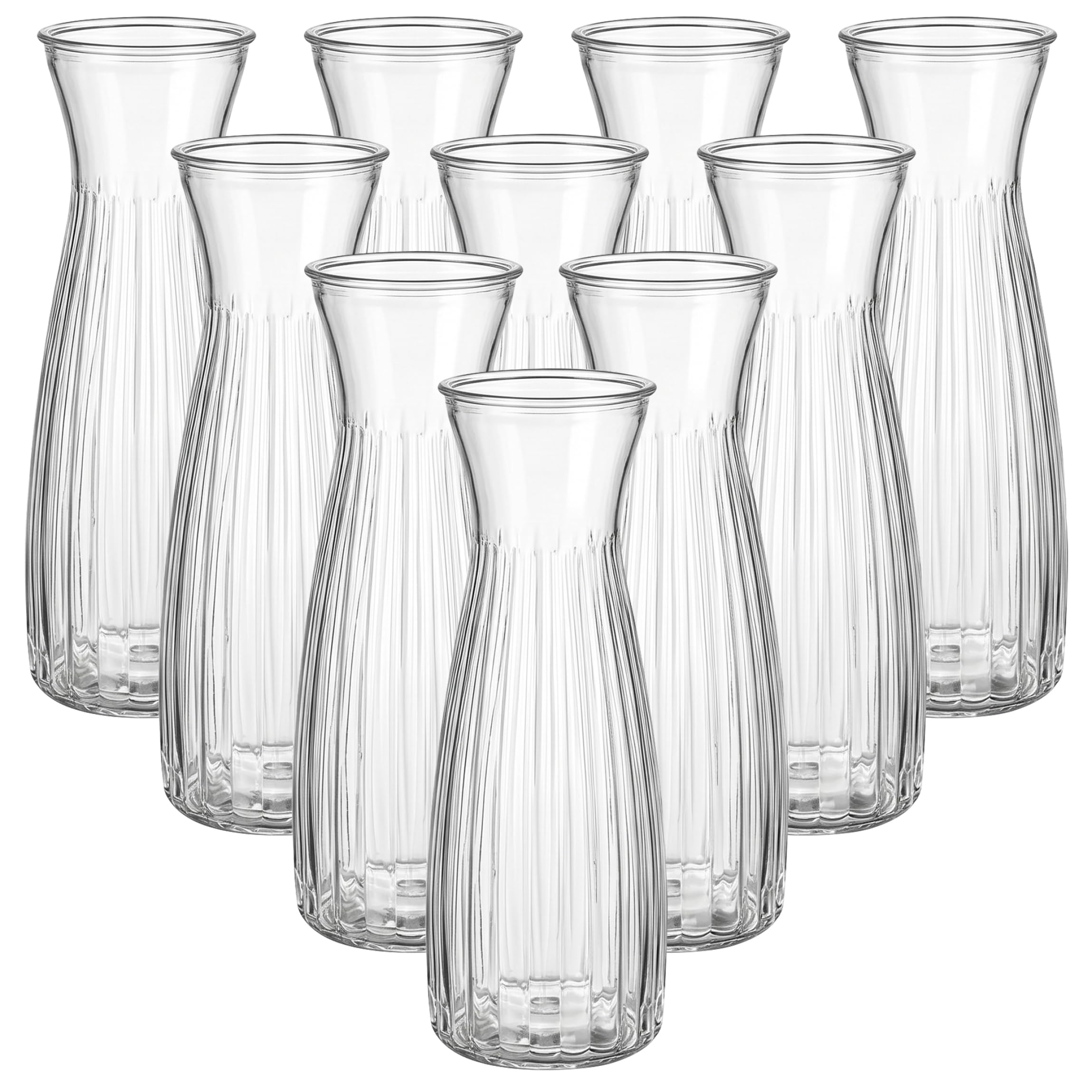 Vase en plastique pour fleurs transparent petit format 6.7x2.2 pouces lot de 10