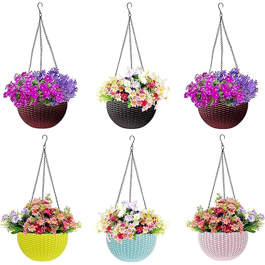 Eightiz Plastic Hanging Pot - 7.1 Inch Diameter