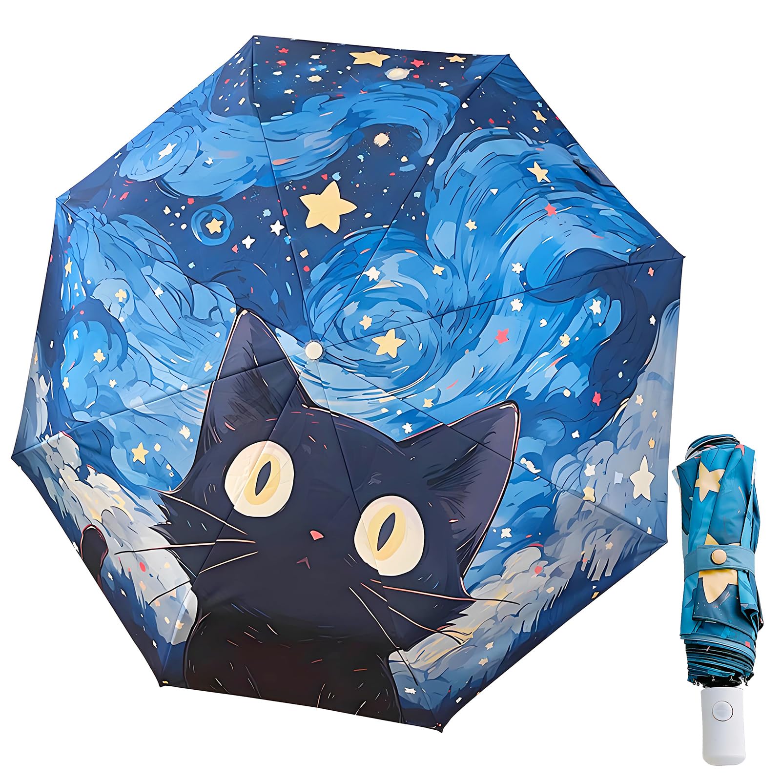 Umbrella for Women Kids Girls Compact Travel Rain Sun Umbrella Uv Protection Portable Foldable