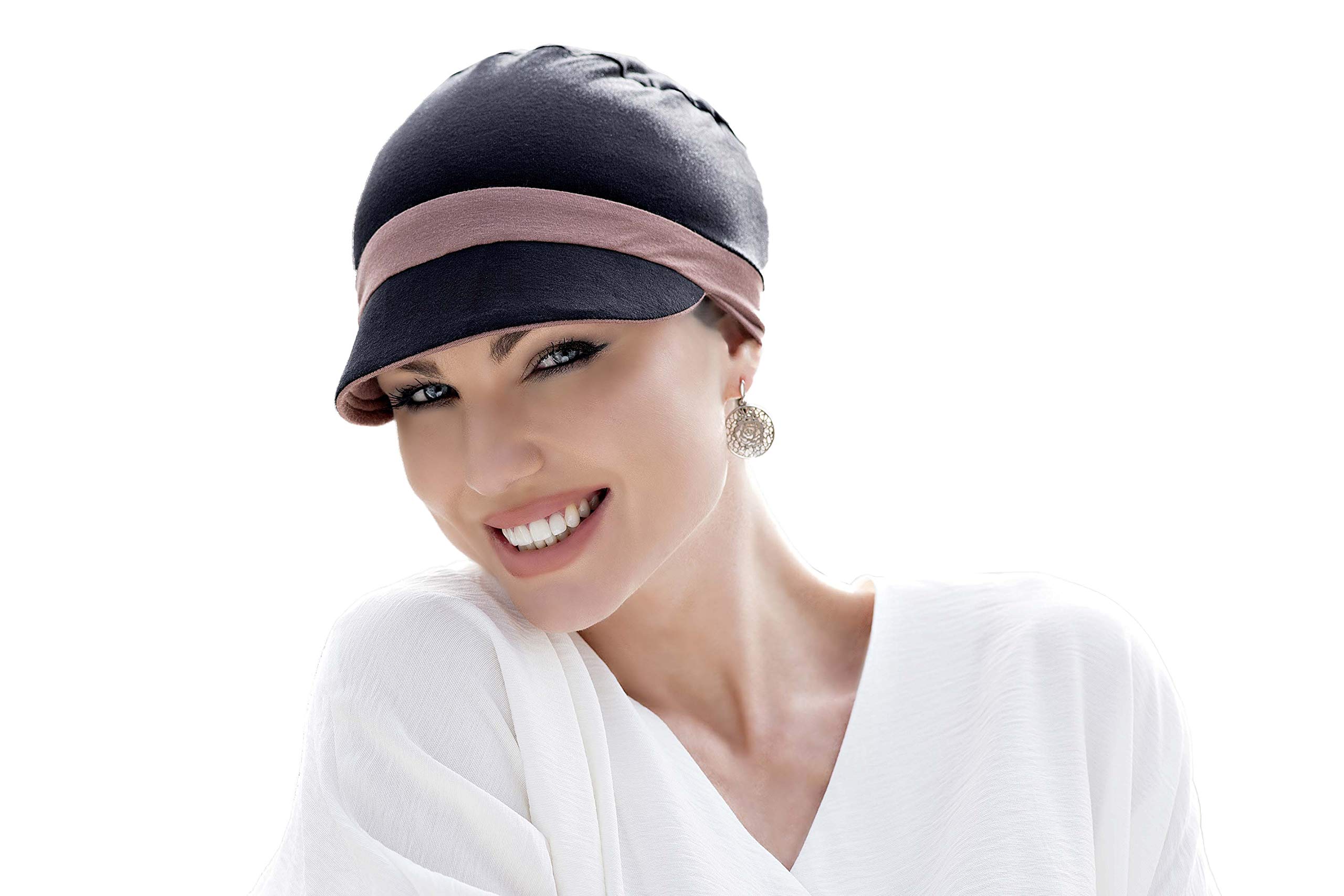 MASUMI Chemo Organic Headwear - Mirna zomerpet | Kankerhoofddeksels voor vrouwen met haaruitval | Alopecia hoeden en bedekkingen | zonnehoed | katoen en linnen (kleur: wit), Wit, One size