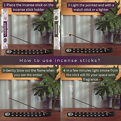 Vista 195 de Trumiri Incense Sticks - Combo Pack of 40 Insence-Sticks - 20 Rose + 20 Lavender - Insenses - Insents - Incents - Inscense - Incence - Incienso
