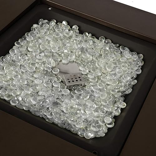 Miniatura 3 de Fire Sense 63460 Waitling Wicker-Weave - Mesa de fogata de gas convertible de aluminio, 40,000 BTU para exteriores, multifuncional, con tapa para