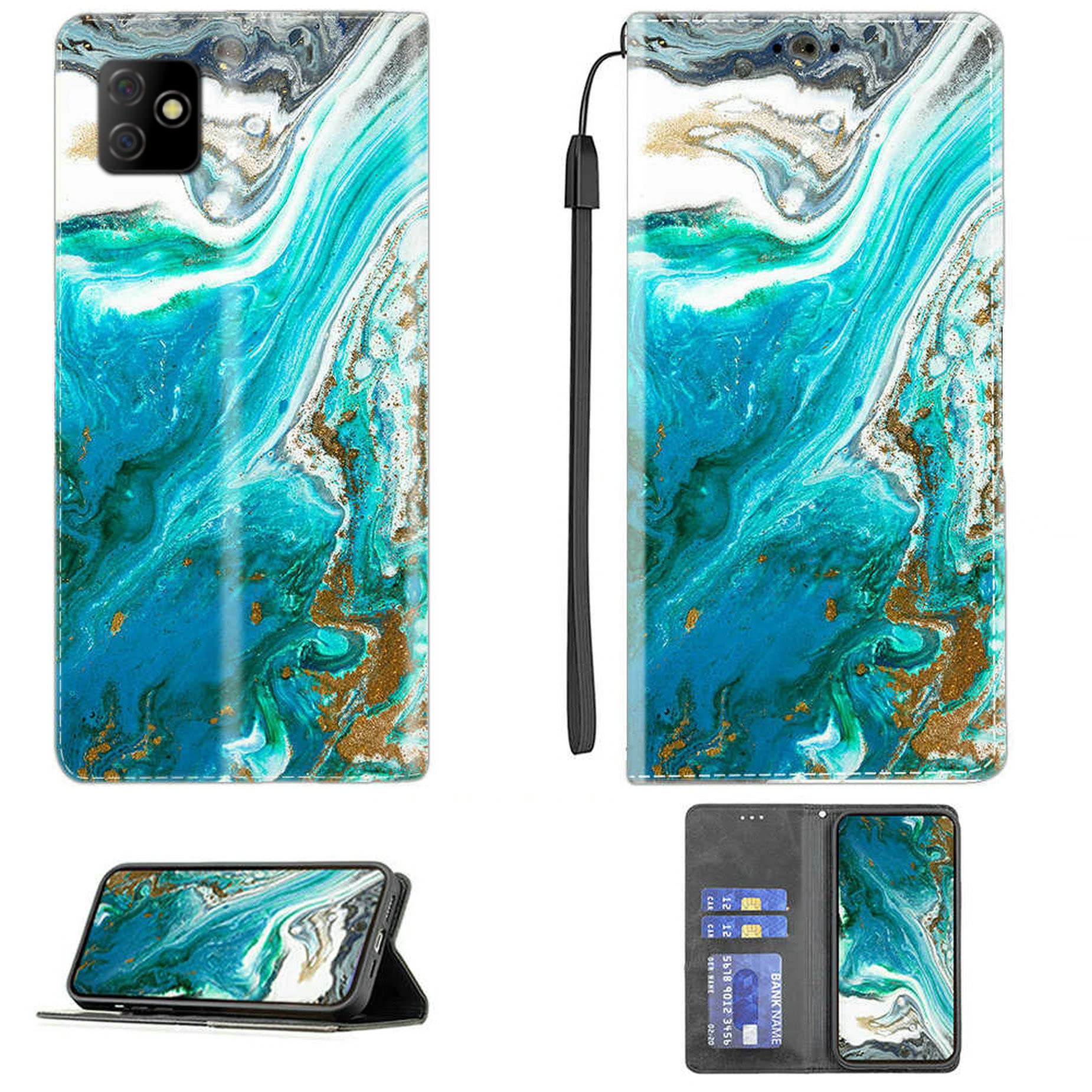 AroepurtCase for Digicel Dl4s Case Compatible with Digicel Dl4s Phone Case Cover PU Leather Kickstand Magnetic Wallet Case CPT13