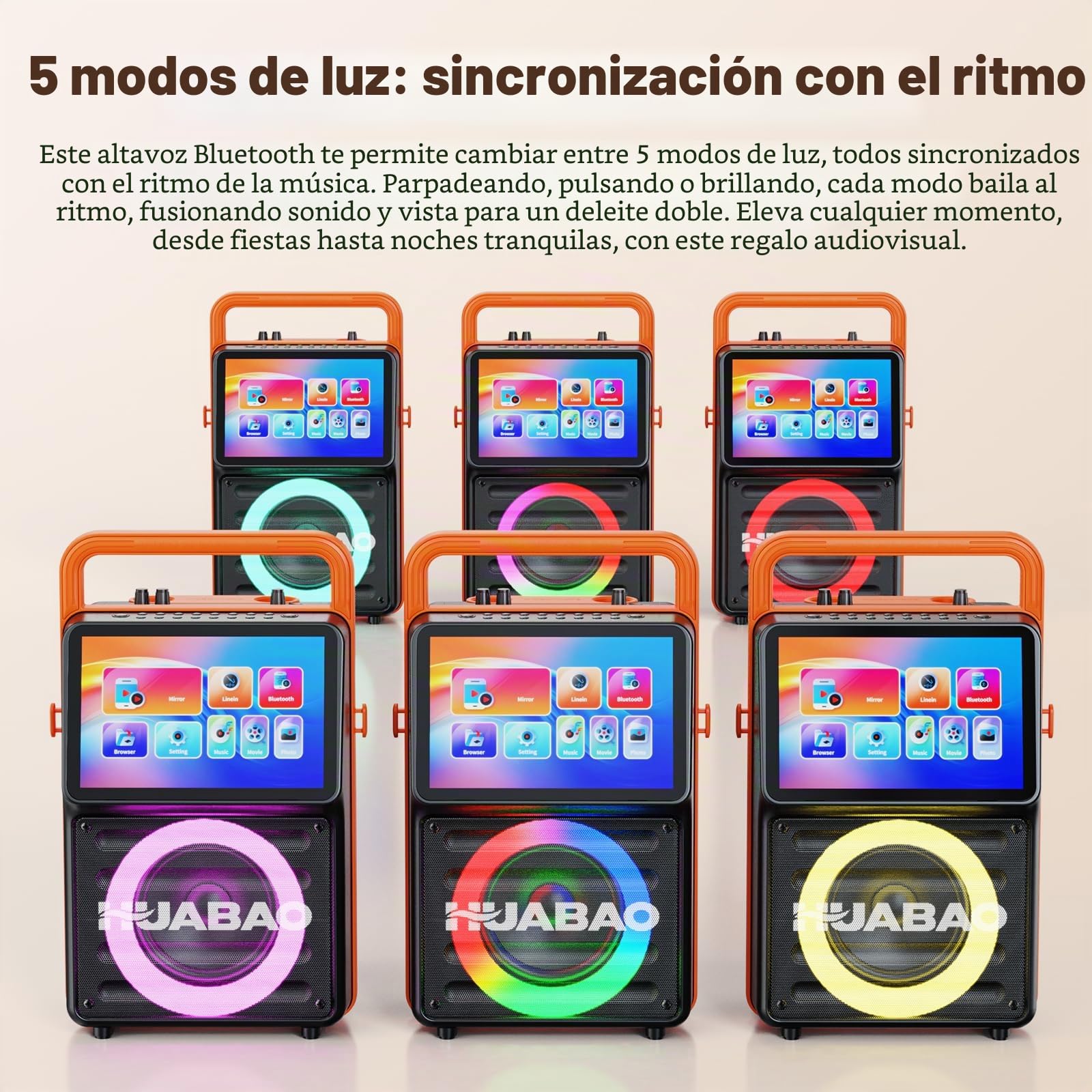 Máquina de Karaoke con Pantalla integrada de 10,1 Pulgadas, Altavoz Bluetooth con visualización de Letras y Luces, duplicación de Pantalla inalámbrica para iOS y Android, 2 micrófonos Recargables