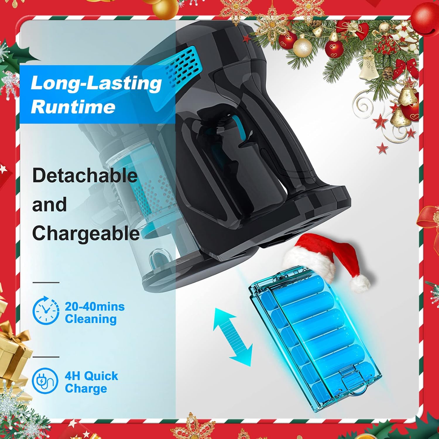 Review Discount INSE Cordless Vacuum Cleaner, Powerful Stick Vacuum 6-in-1 Up to 40min Runtime, Lightweight Cordless Stick Vacuum with 2200mAh Rechargeable Battery, Vacuum Cleaner for Hardwood Floor Pet Hair Home Car