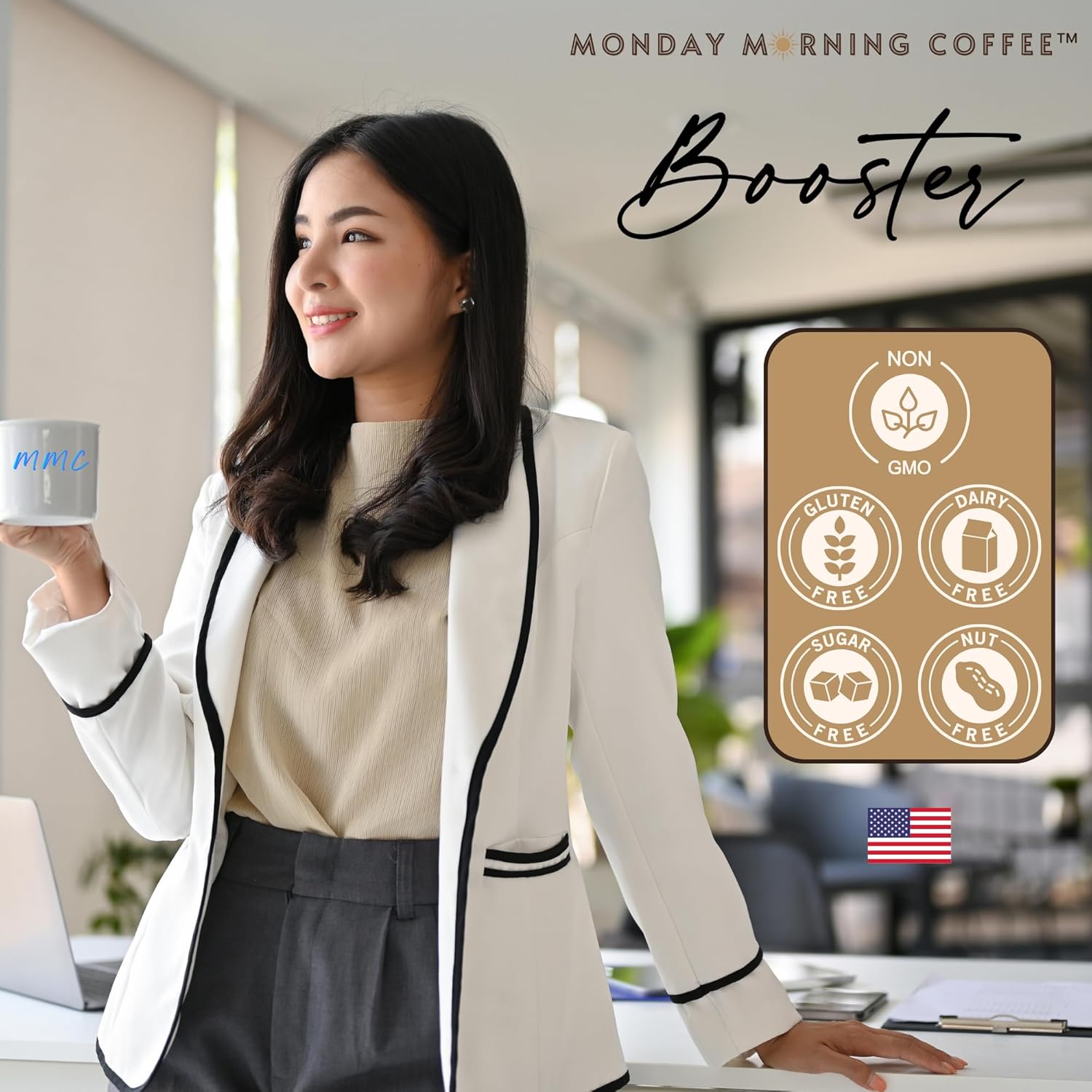 Monday Morning Coffee | Enhance your favorite coffee with Energy & Focus | Colombian Instant Coffee | Red Korean Ginseng | 15 Instant Coffee Packets