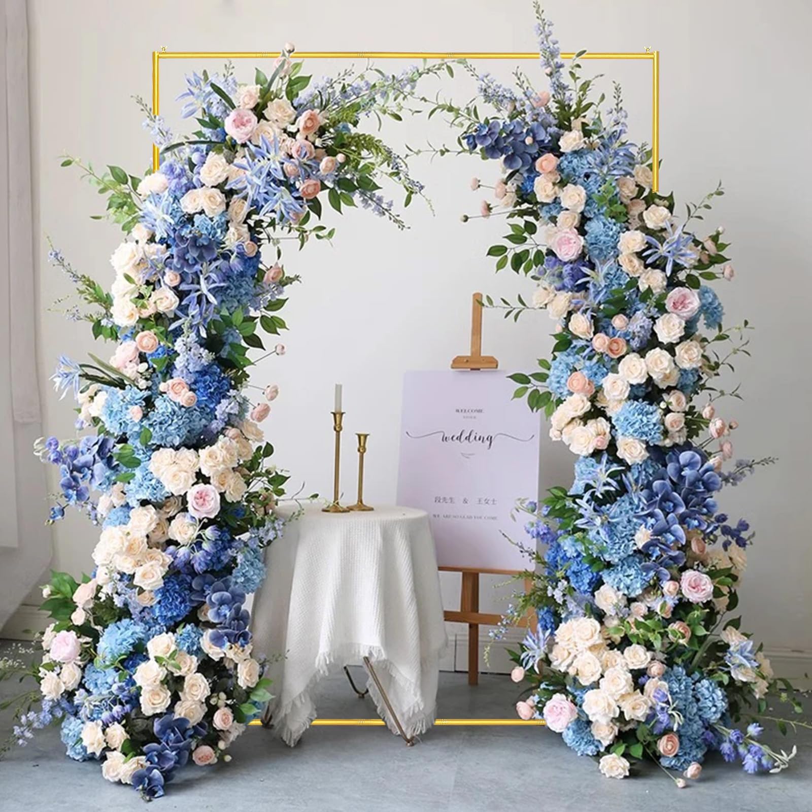 Cenador Bodas Jardín Arco De Madera Para Bodas TIGERSHOW - Heptagonal, 2.2  M, Decoración Jardín O Interior Decoración Bodas Campo, image size:1600x1600