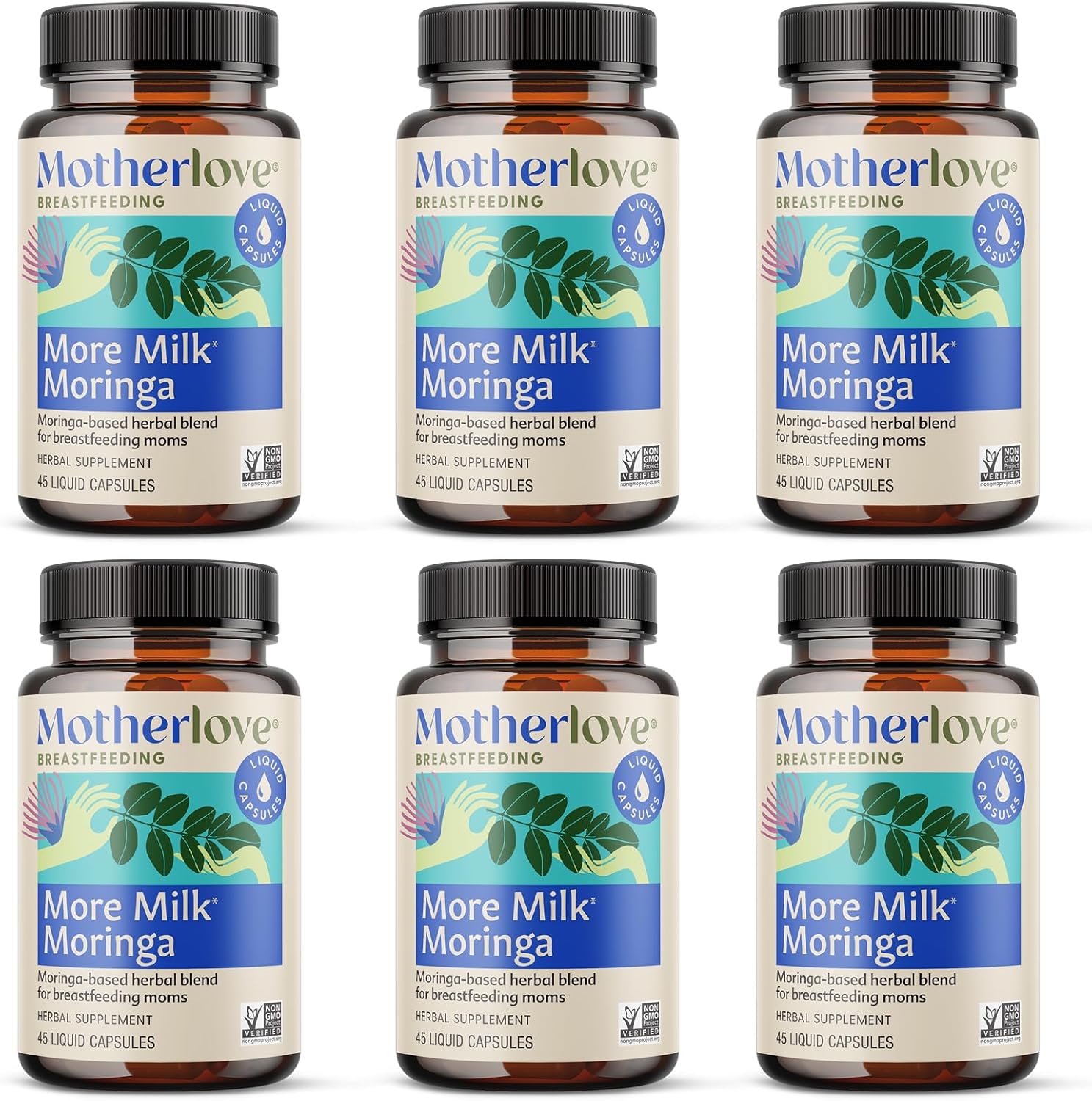Motherlove More Milk Moringa (270 Liquid caps) Moringa-Based Lactation Supplement to Support Breast Milk Supply—Non-GMO, Organic Herbs, Vegan, Kosher