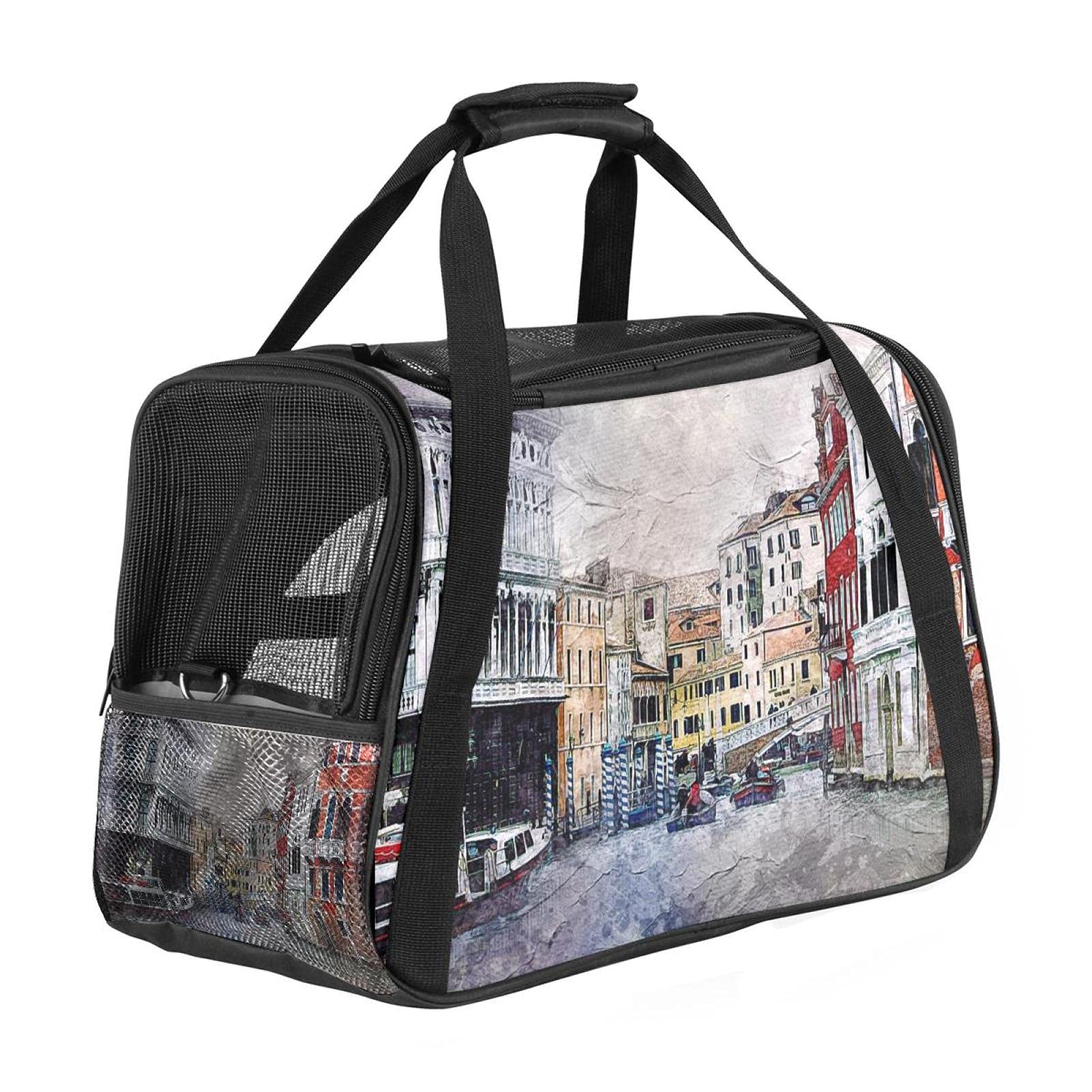 Sac de transport souple et respirant pour chat et lapin avec parois imprimées