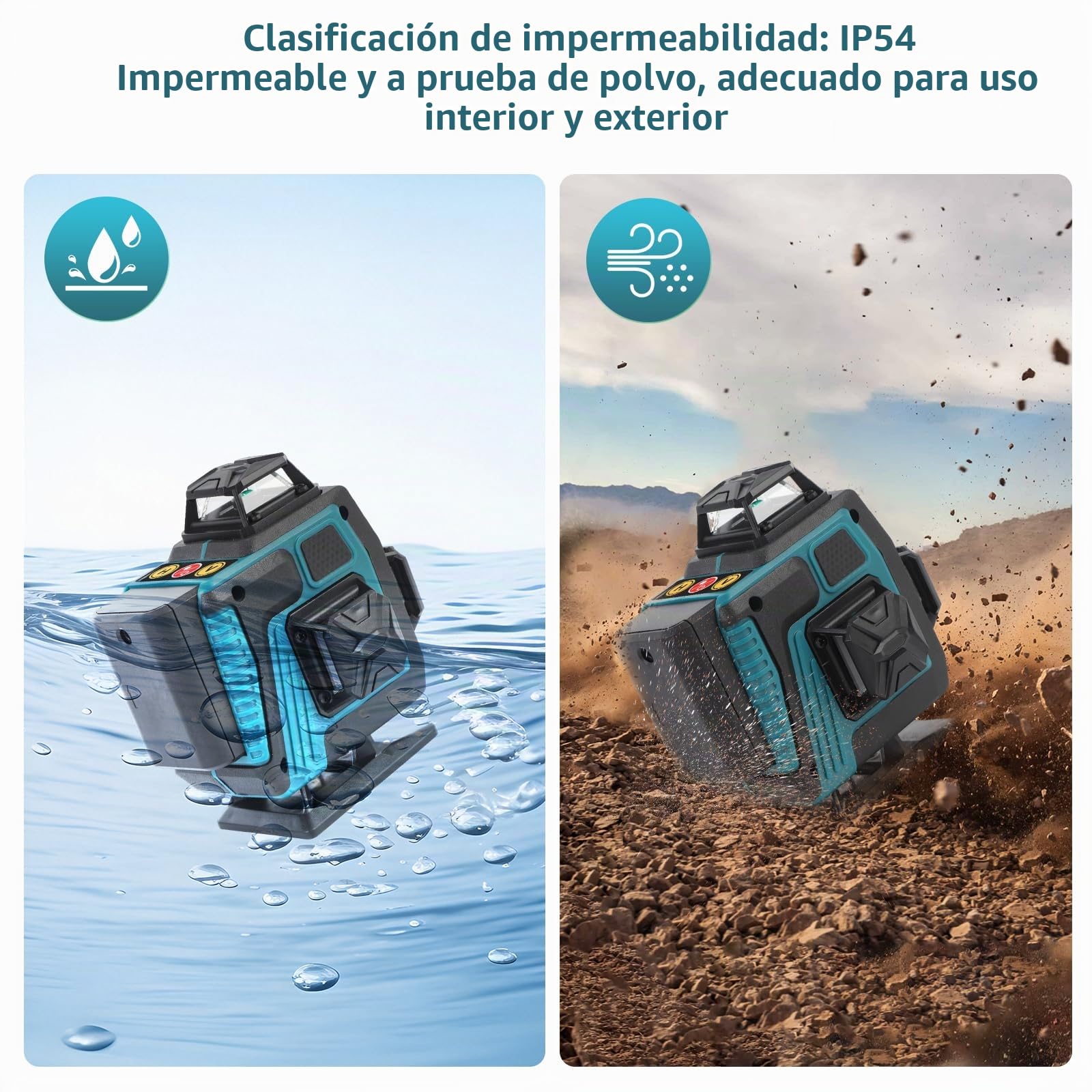 Nivel Láser 4D de 16 Líneas, Mulcort Nivel Láser de Alta Precisión, Herramienta de Nivelación Láser con Nivelación Automática de 3° con 2 Baterías de Litio de 2400 mAh y Trípode de 1 m, Control Remoto