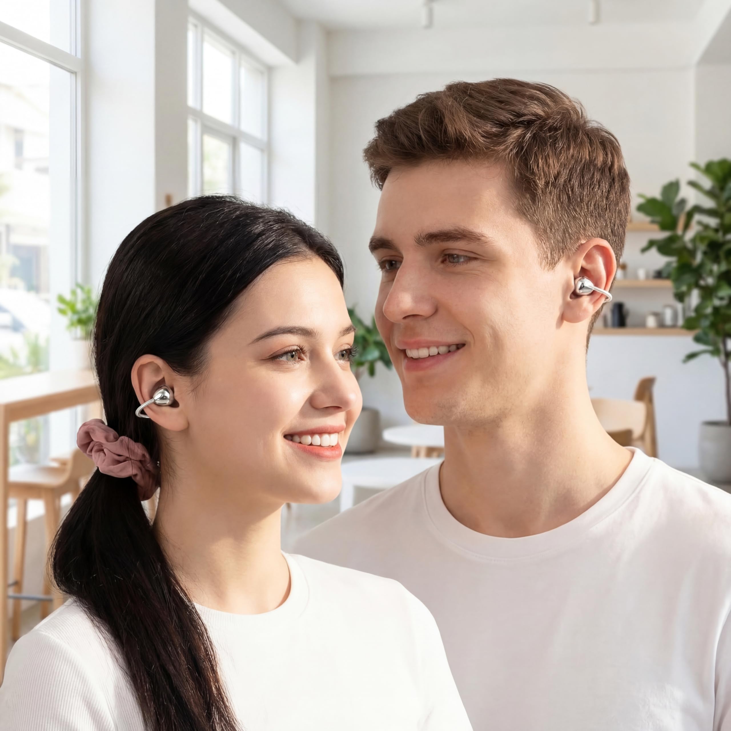 OHAANYY Dmooster D95 Cuffie clip-on Open-Ear Bluetooth 6.0 Sport | Auricolari senza fili con traduzione AI in 68 lingue, batteria 20h, impermeabili IPX6, mini auricolari