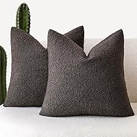Vista 43 de Foindtower - Juego de 2 fundas decorativas de textura de bucle, fundas de almohada acentuadas, fundas de cojín sólidas, neutrales, para sofá, silla