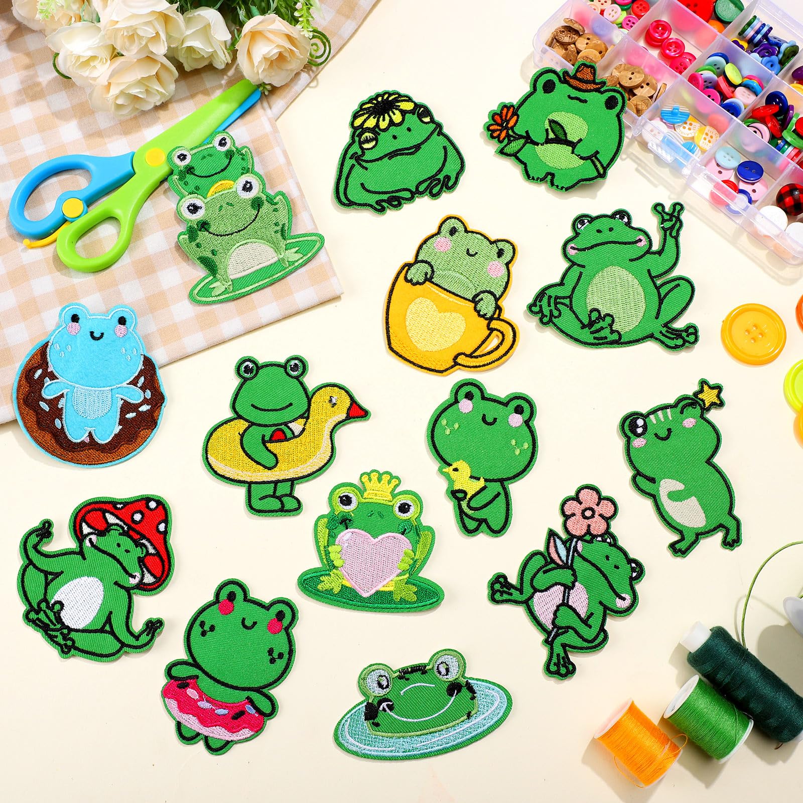48 parches para planchar para ropa, parches de animales de dibujos animados, bonitos parches bordados para jeans, sombreros, chaquetas, ropa, mochila, bricolaje, manualidades, costura, regalo